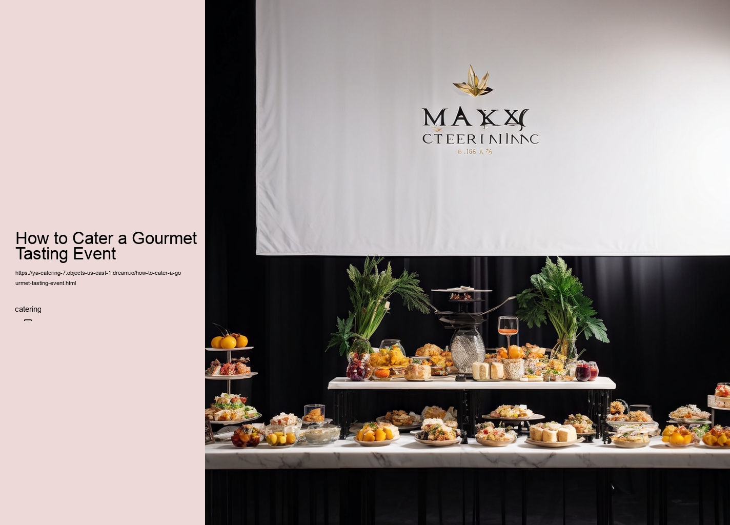 How to Cater a Gourmet Tasting Event